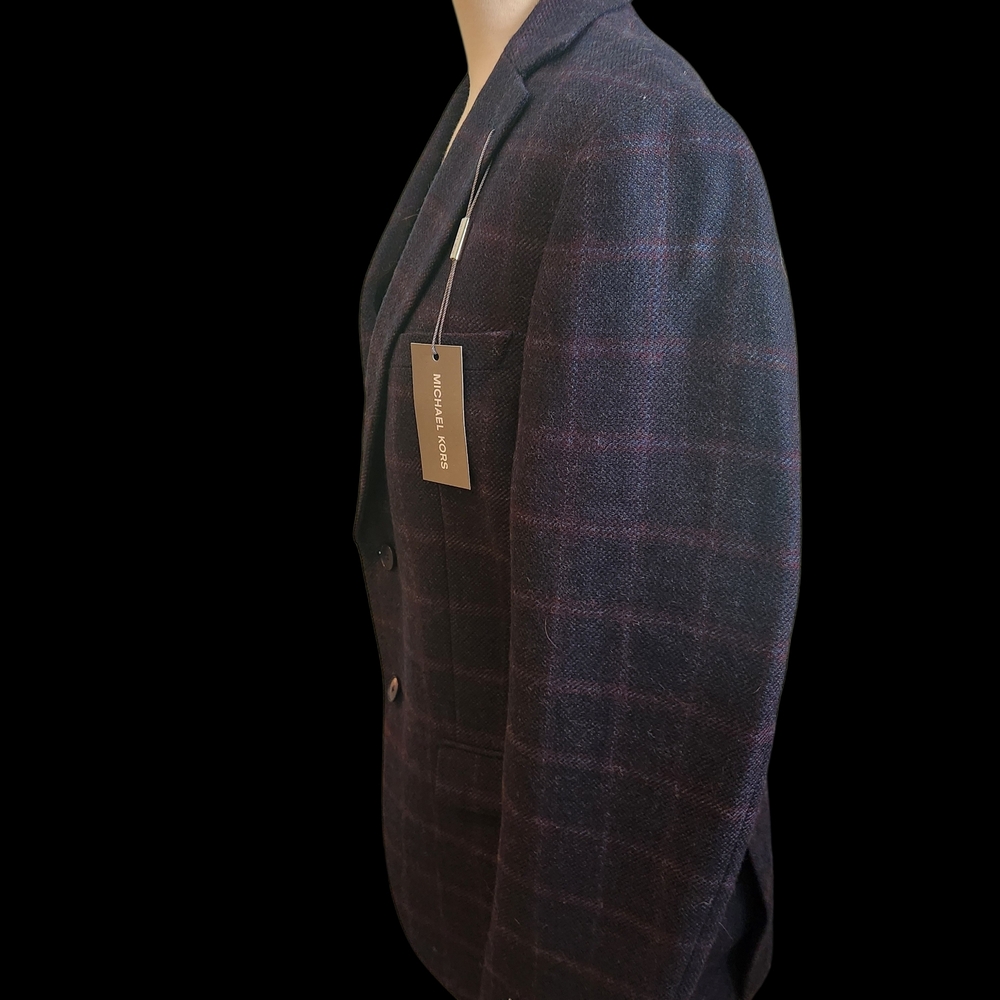 Michael Kors Wool Plaid Blazer - Picture 3 of 8